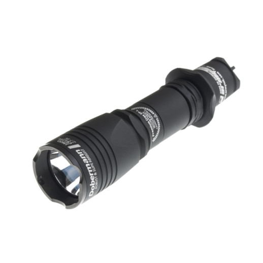 Поисковый тактический фонарь Armytek Dobermann Black XP-L HI Warm (F02003BW)