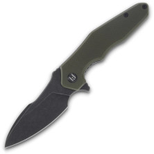 Нож Hightron Mini Ventura, D2, G10, зеленый, черный stonewash клинок