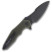 Нож Hightron Mini Ventura, D2, G10, зеленый, черный stonewash клинок