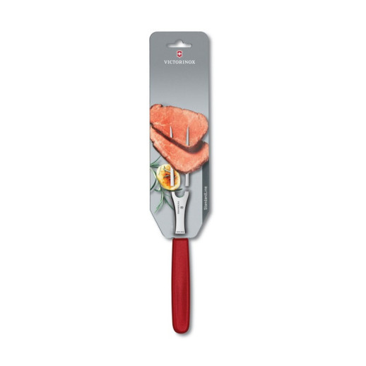 Кухонная вилка SwissClassic Carving 15см с крас.ручкой (блистер)