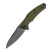Нож  Kershaw Bareknuckle Black Blade олива