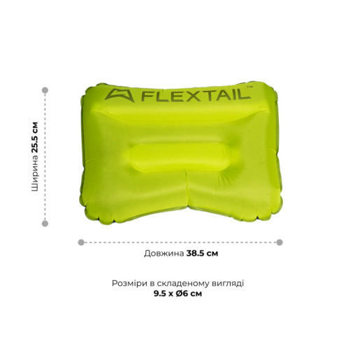 Надувная подушка Flextail Tiny Pillow, зеленый