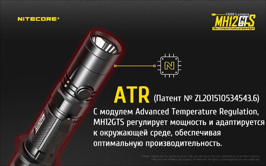 Универсальный тактический фонарь Nitecore MH12GTS 55805