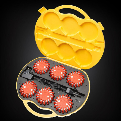 Комплект фонарей профессиональных Mactronic M-Flare (65 Lm) Amber Magnet Synch Recharg 12/220V (PSD0012)