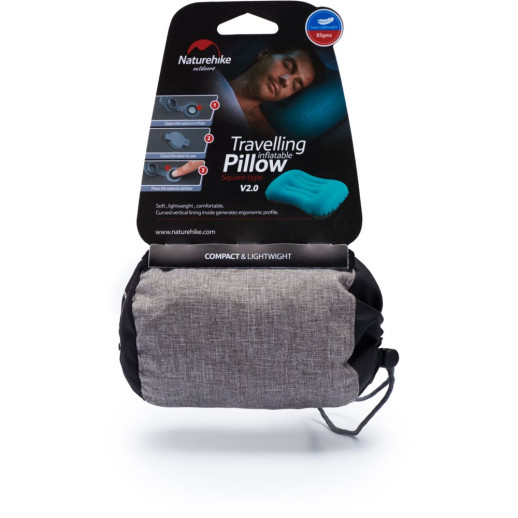 Подушка надувная анатомическая Naturehike 20LXSN NH20ZT003, голубой