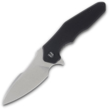 Нож Hightron Mini Ventura, D2, G10, черный, стальной stonewash клинок