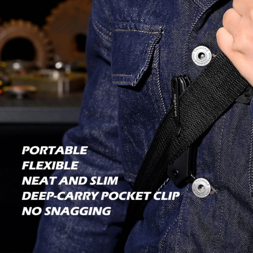 Нож Hightron Mini Ventura, D2, G10, черный, стальной stonewash клинок