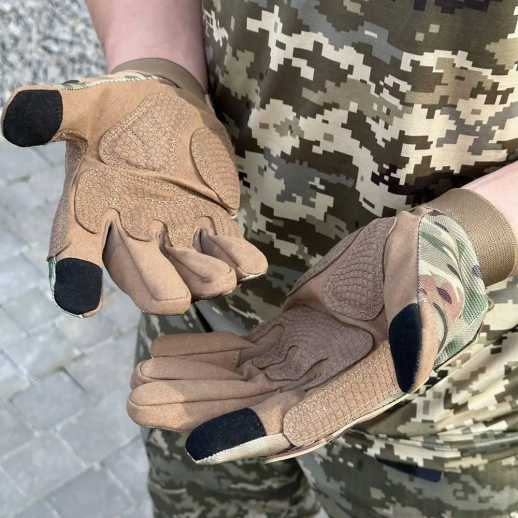 Перчатки тактические Helikon-Tex Range Tactical Gloves - PenCott WildWood / Coyote A, размер M