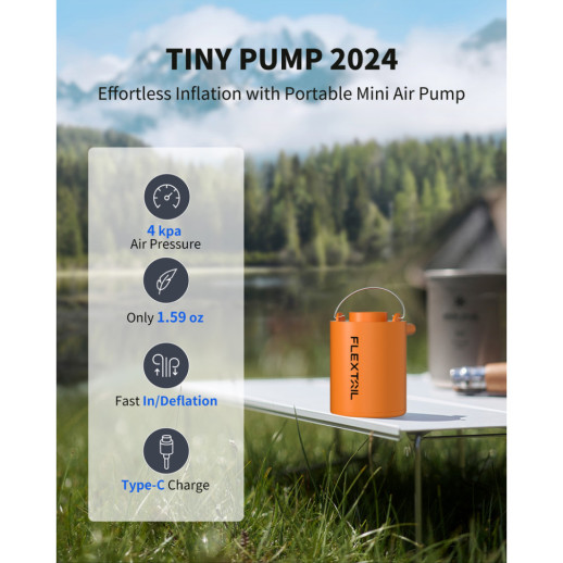 Насос кемпинговый Flextail Tiny Pump, оранжевый