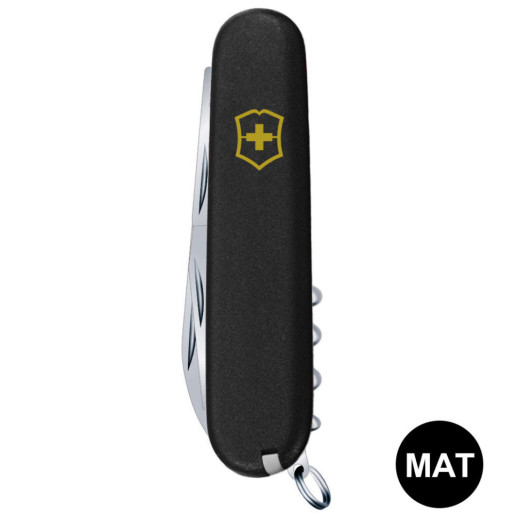 Складной нож Victorinox SPARTAN MAT черный матовый лак с желтым лого