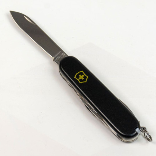 Складной нож Victorinox SPARTAN MAT черный матовый лак с желтым лого