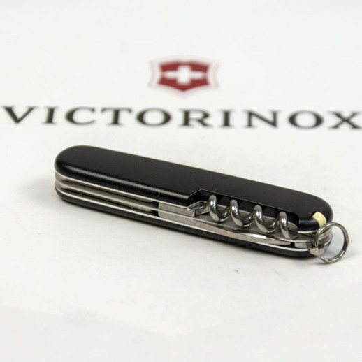 Складной нож Victorinox SPARTAN MAT черный матовый лак с желтым лого
