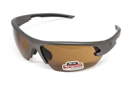 Защитные очки Venture Gear Tactical Semtex 2.0 Gun Metal (bronze) Anti-Fog, коричневые в цветовом оправе "темный металлик"