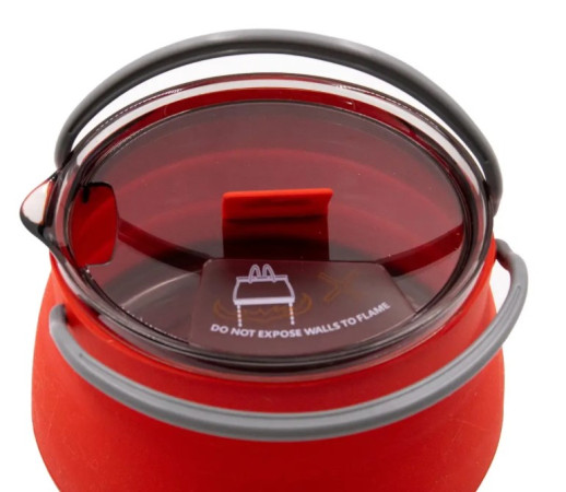 Чайник Tramp силиконовый с металлическим дном 1л красный TRC-125