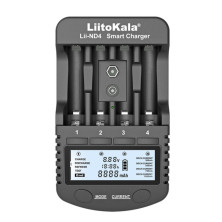 Зарядное устройство LiitoKala Lii-ND4 EU для пальчиковых, минипальчиковых и Крона аккумуляторов + автомобильный кабель