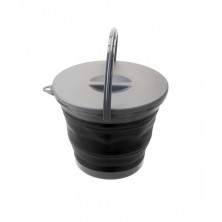 Ведро складное с крышкой Summit Pop Bucket With Lid Black/Grey 5 л