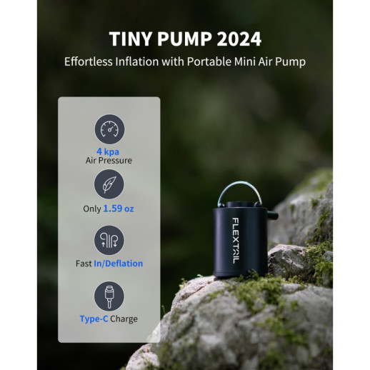 Насос кемпинговый Flextail Tiny Pump, черный