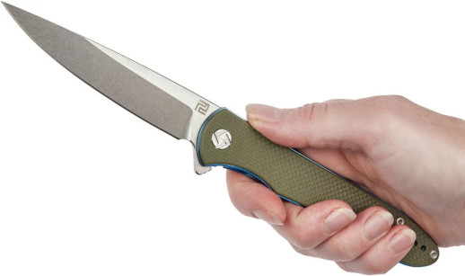 Нож Artisan Shark G-10, D2 green