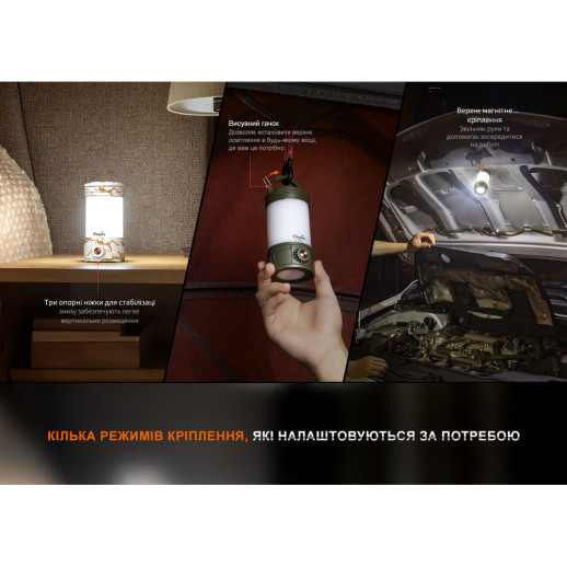 Фонарь кемпинговый Fenix CL26R Pro, серый камуфляж