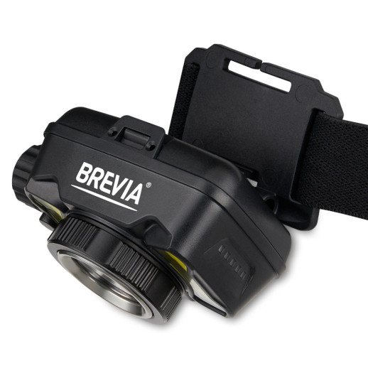 Фонарь налобный BREVIA 600Lm, 3W CREE XPG+COB, 1200mAh/3xAAA, Zoom, White/Red (14500ERBX1)