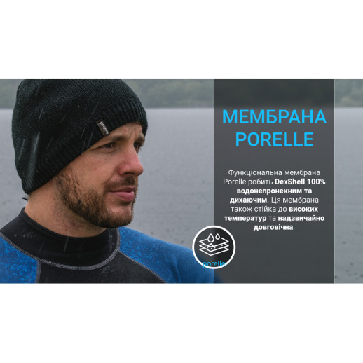Шапка водонепроницаемая Dexshell DH372BO, оранжевая L-XL