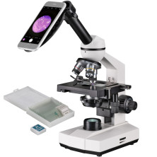 Микроскоп Bresser Erudit Basic Mono 40x-400x с адаптером для смартфона + кейс (5102100) (922745)