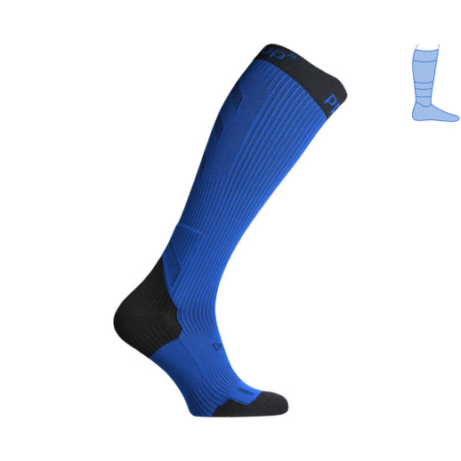 Компрессионные гольфы защитные демисезонные Protector LongDry PRO черно-синие M 40-43