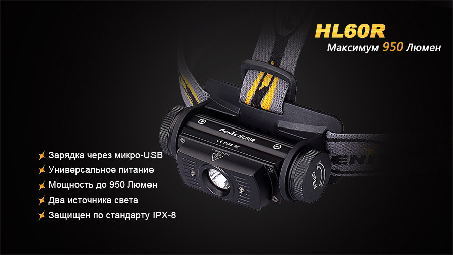 Fenix HL60R Cree XM-L2 U2 Neutral White LED (Витринный образец полная комплектация) 98270
