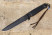 Нож Kizlyar Supreme Alpha, сталь D2, stonewash, серрейтор, чёрные ножны