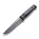 Нож Kizlyar Supreme Alpha, сталь D2, stonewash, серрейтор, чёрные ножны