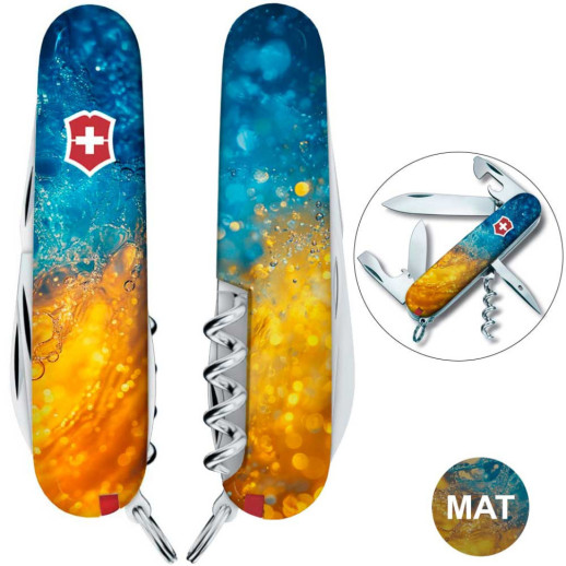 Складной нож Victorinox SPARTAN UKRAINE Желто-синие брызги