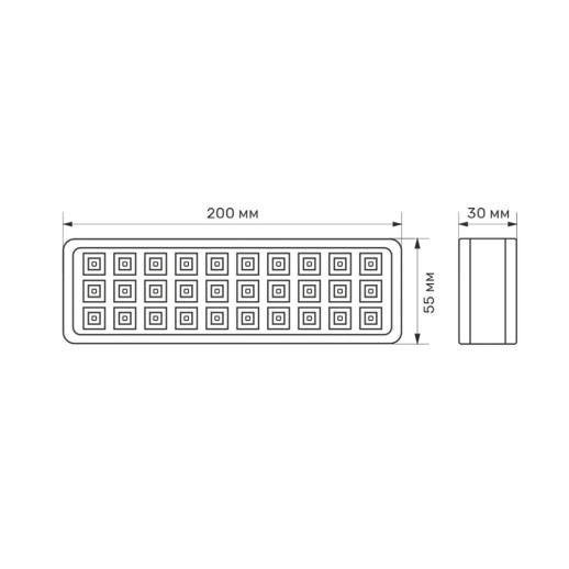 LED светильник аварийный TITANUM 30 LED 6500K