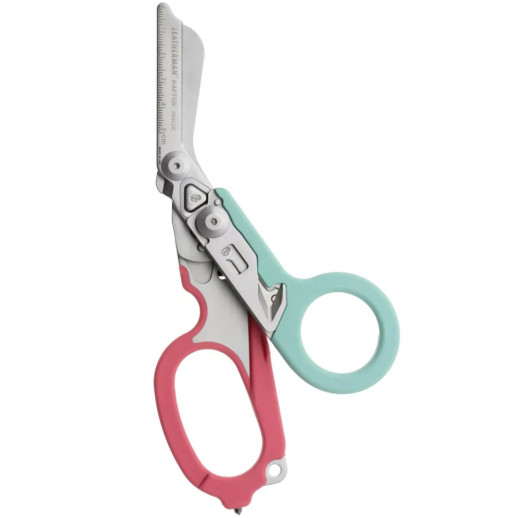 Ножницы Leatherman Raptor Rescue, бирюзово-розовые, utility чехол
