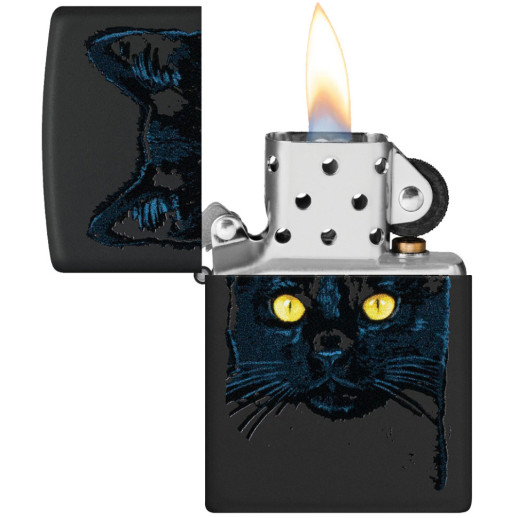 Зажигалка  Zippo 218 2022PFF Black Cat Design 48491
