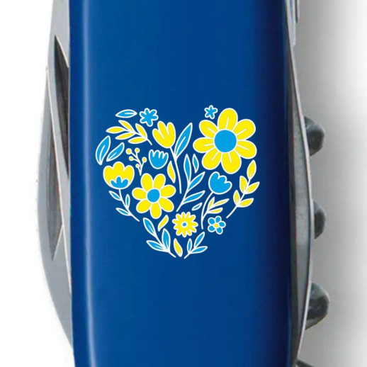 Складной нож Victorinox SPARTAN UKRAINE Цветочное сердце 1.3603.2_T1246u