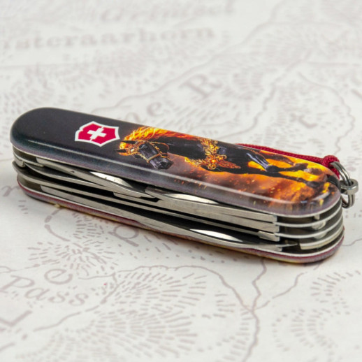 Складной нож Victorinox HUNTSMAN ZODIAC Золотой конь 1.3713.Z5220pk