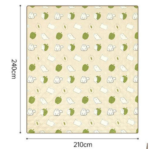 Коврик для пикника водостойкий Naturehike CNK2350WS010, 210x240 см, бежевый с принтом