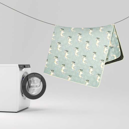 Коврик для пикника водостойкий Naturehike CNK2350WS010, 210x240 см, бежевый с принтом