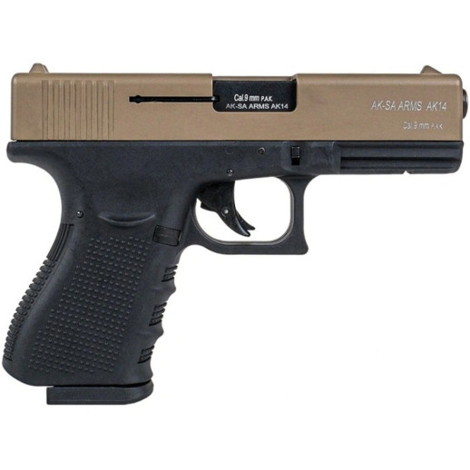 Пистолет сигнальный Aksa Arms AK14 CC-02 cal.9 PAK (Glock) Tan/Black