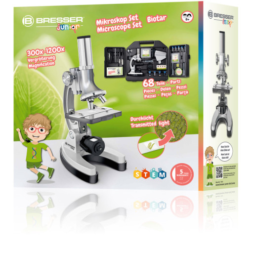 Микроскоп Bresser Junior 300x-1200x с кейсом (8851000/14459) (914460)