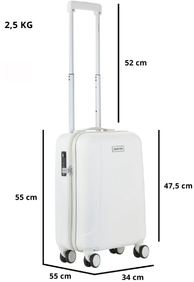 Чемодан CarryOn Skyhopper TSA (S) White (502417)