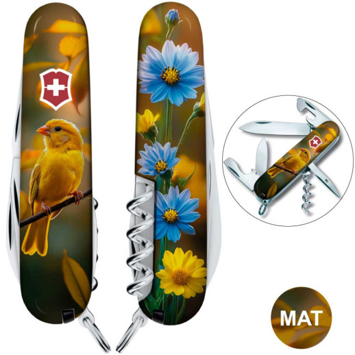 Складной нож Victorinox SPARTAN UKRAINE Золотая птичка