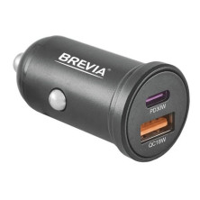 Автомобильное зарядное устройство Brevia ePower DualCharge 48W 1xUSB-C+1xUSB-A, black