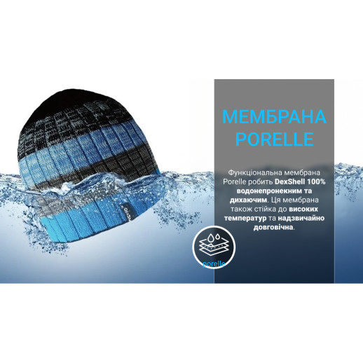 Водонепроницаемая шапка DexShell, голубой градиент (DH332N-BG)