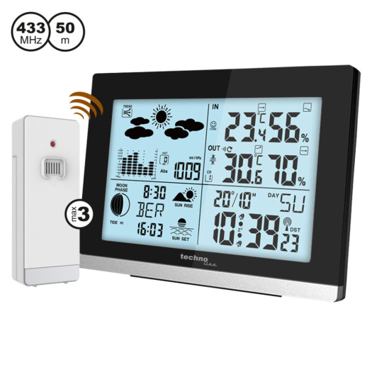 Метеостанция Technoline WS6762 Black (WS6762)