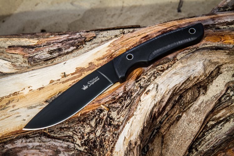Нож Kizlyar Supreme Savage черный, сталь AUS8