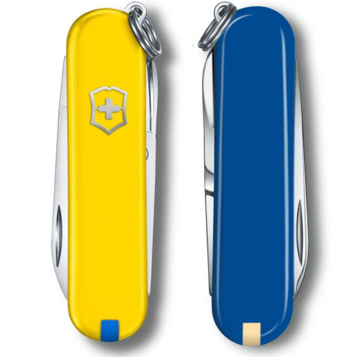 Нож Victorinox Classic SD Ukraine 58мм, 7функ, желт-син