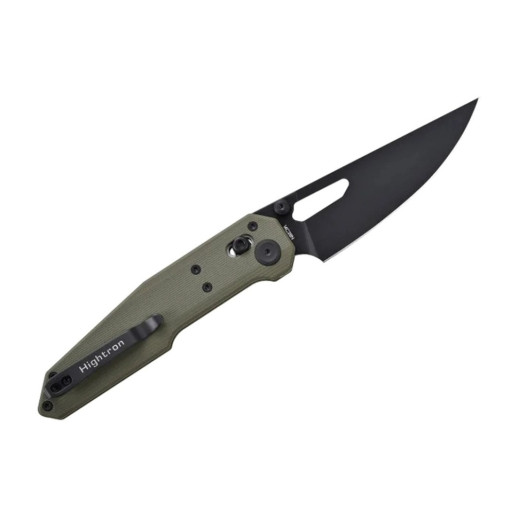 Нож Hightron Sharplyn,14C28N, G10, зеленый, черный клинок