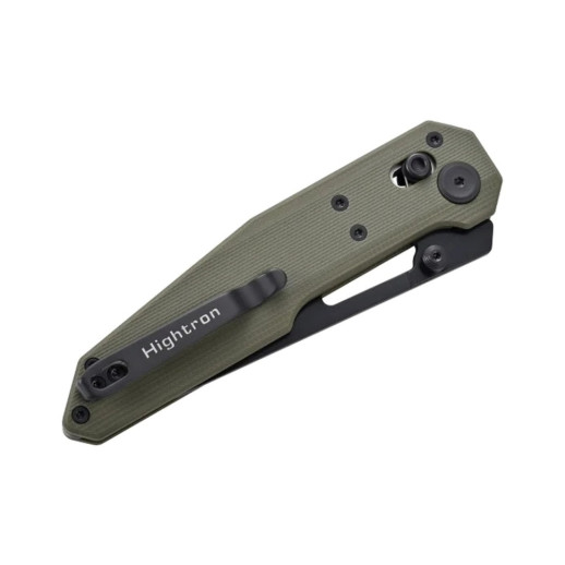 Нож Hightron Sharplyn,14C28N, G10, зеленый, черный клинок