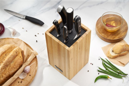 Универсальный блок для кухонных ножей Grossman SL2724-Bamboo